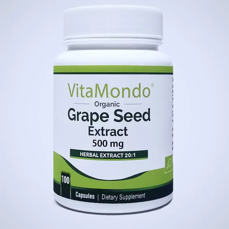 Organic-Grape-Seed-Extract-500mg-100-Caps-OPC-1 Organic Grape Seed Extract